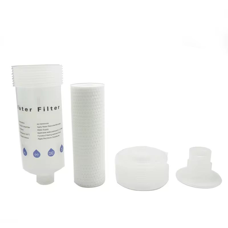 F1 Water purifier filter, pre - filter to purify tap water, reduce limescale, etc. The PP cotton filter element is replaceable, suitable for water quality purification in various water - using scenarios. F1 Water purifier filter, pre - filter to purify tap water, reduce limescale, etc. The PP cotton filter element is replaceable, suitable for water quality purification in various water - using scenarios.